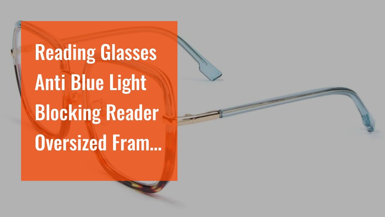 Reading Glasses Anti Blue Light Blocking Reader Oversized Frame for Women Men for Mid Big Face...