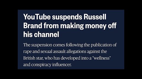 RUSSELL BRAND DELIVERS MESSAGE🇬🇧💬AND THANKS *RUMBLE*💜🇺🇸🏅🏆🗽💫