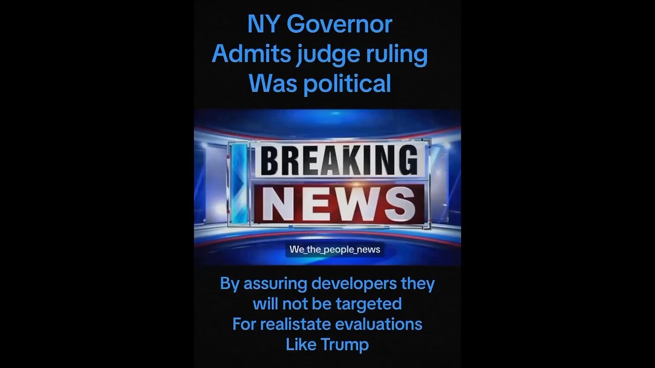 NY Governor Admits It!