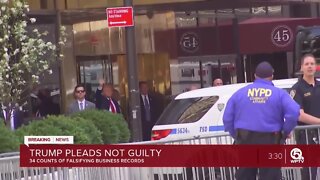 Former President Donald Trump pleads not guilty