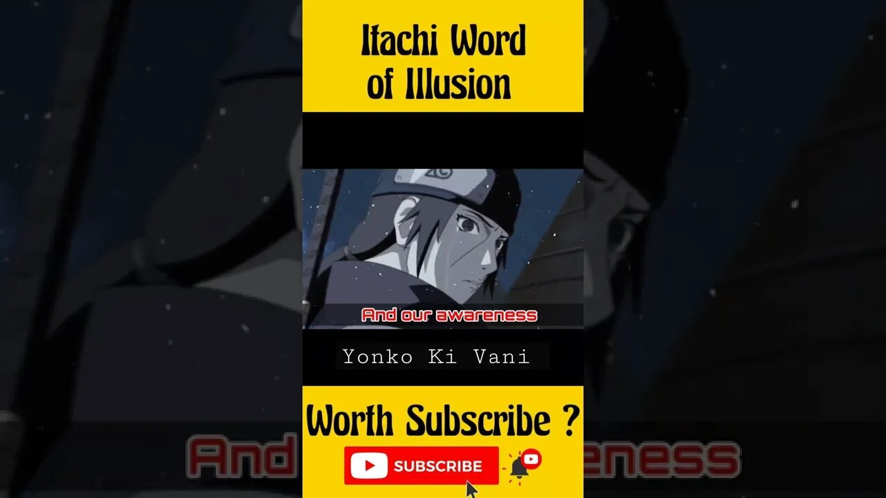 Uchiha Itachi Word of Illusion #shorts #naruto