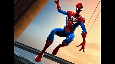 SPIDER-MAN Futuristic Iper Realistic Jump in Brookling's Bridge at Sunset Time #shorts #spiderman