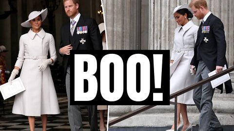 Boo! Prince Harry and Meghan Markle Booed Today at Platinum Jubilee (Video Analysis)