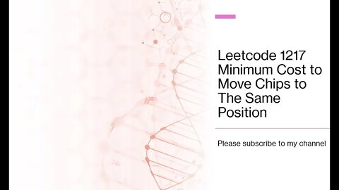 Leetcode 1217 Minimum Cost to Move Chips to The Same Position