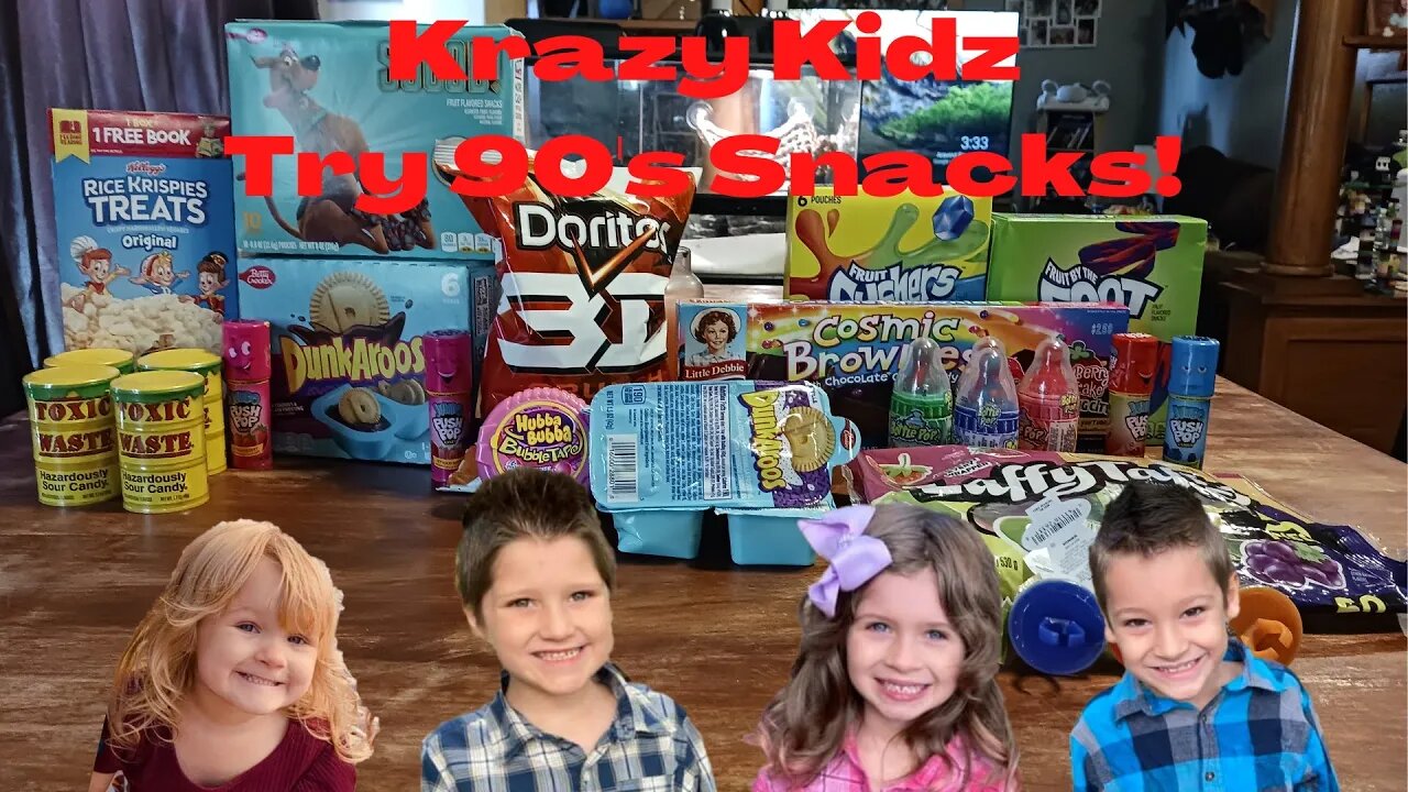 Krazy Kidz Try 90s Snacks | Krazy Kidz Creations