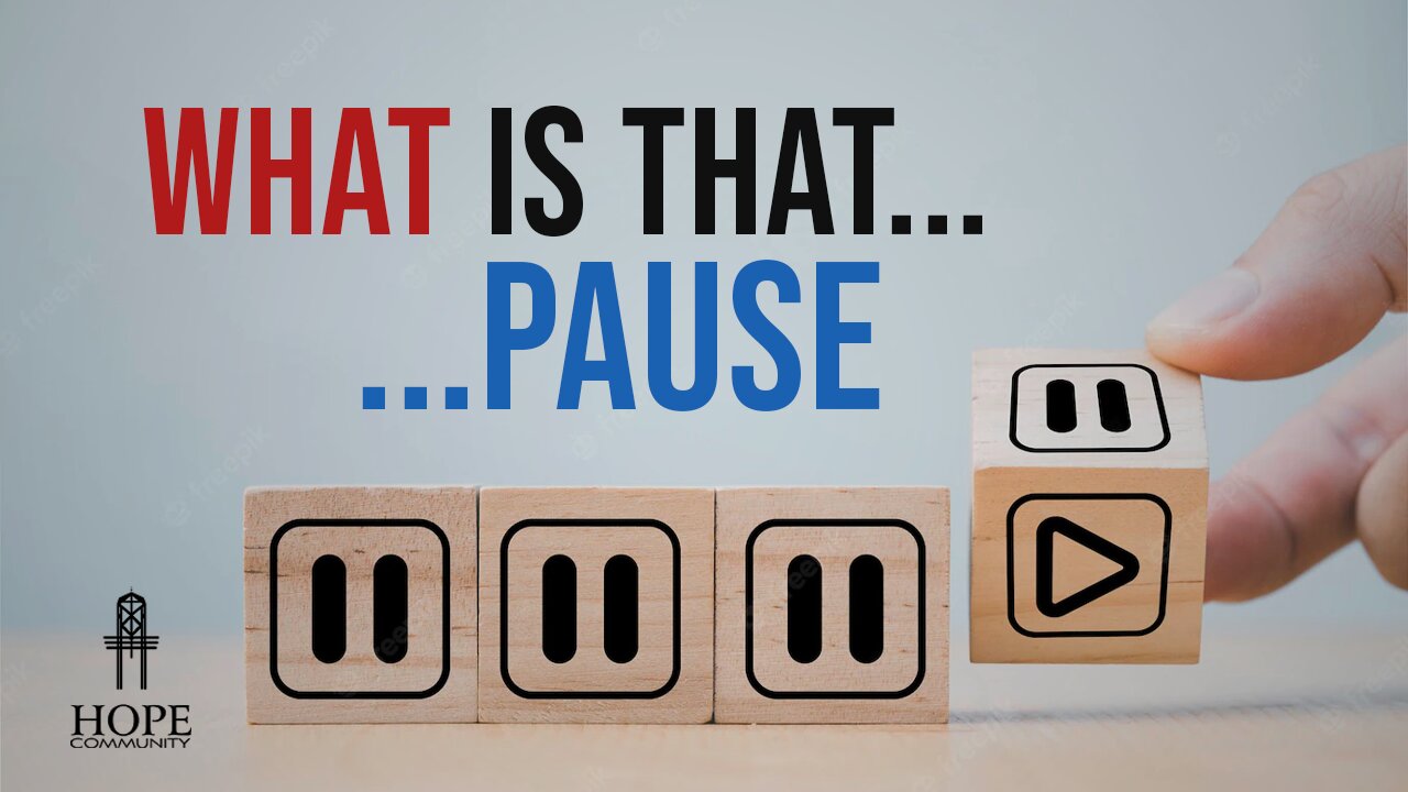 What Is That Pause? | Moment of Hope | Pastor Robert Smith