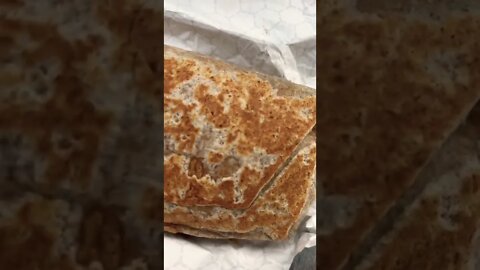 Toasted burrito tortilla tastes so good