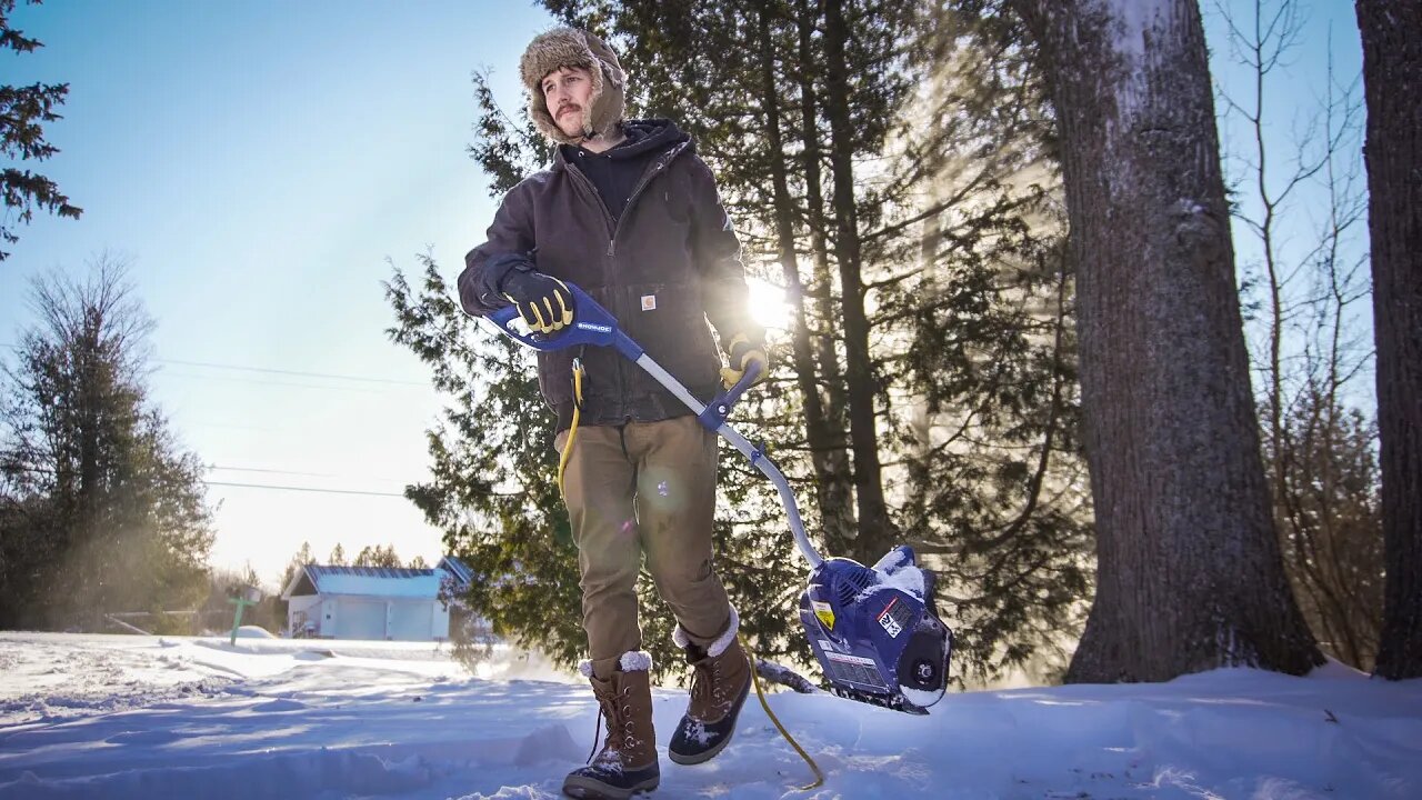 Electric Snow blower vs Snow Shovel / Review of Snow Joe 323E 13 Amp | The Homestead E47 S1