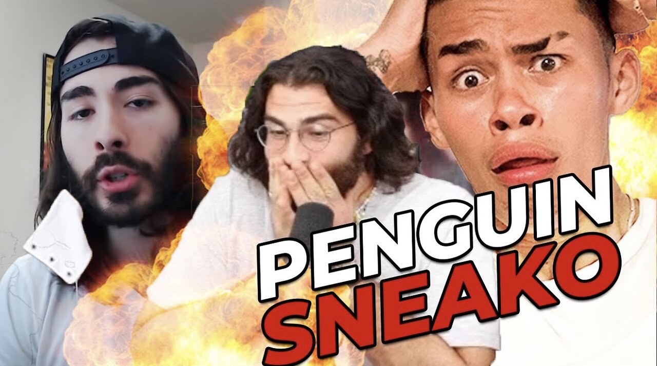 Hasanabi Reacts to Penguinz0 VS SNEAKO