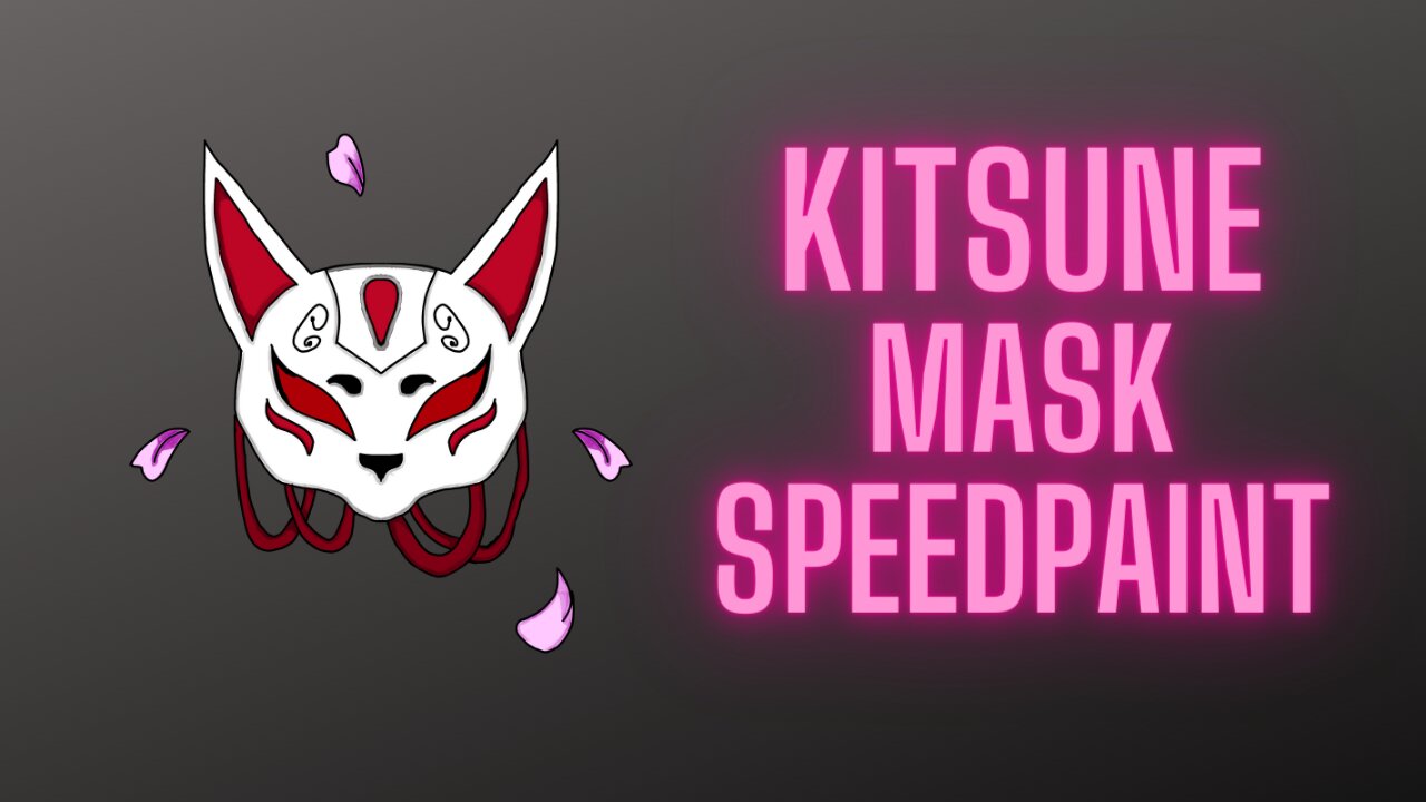 Japanese Folklore Digital art | Kitsune Mask | Speedpaint | Krita