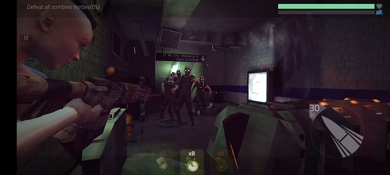 under attack in tunnel by zombies