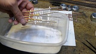 Scratch built number 4 turnout part 13 cleaning up the acid paste flux