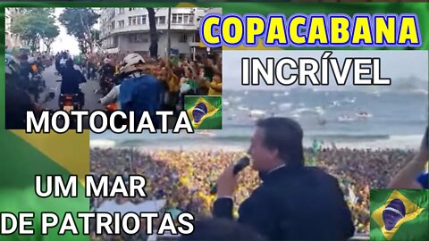 COPACABANA - 7 DE SETEMBRO TEVE MOTOCIATA E DISCURSO DE BOLSONARO NOS 200 ANOS DA INDEPENDÊNCIA.