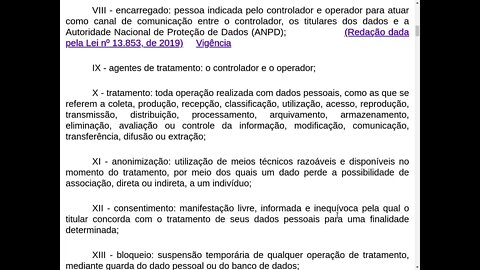 Leitura LGPD - Lei Geral de Proteção de Dados PArte 1