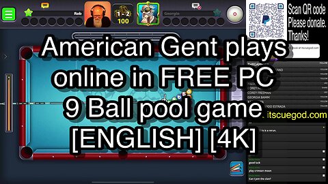 American Gent plays online in FREE PC 9 Ball pool game [ENGLISH] [4K] 🎱🎱🎱 8 Ball Pool 🎱🎱🎱