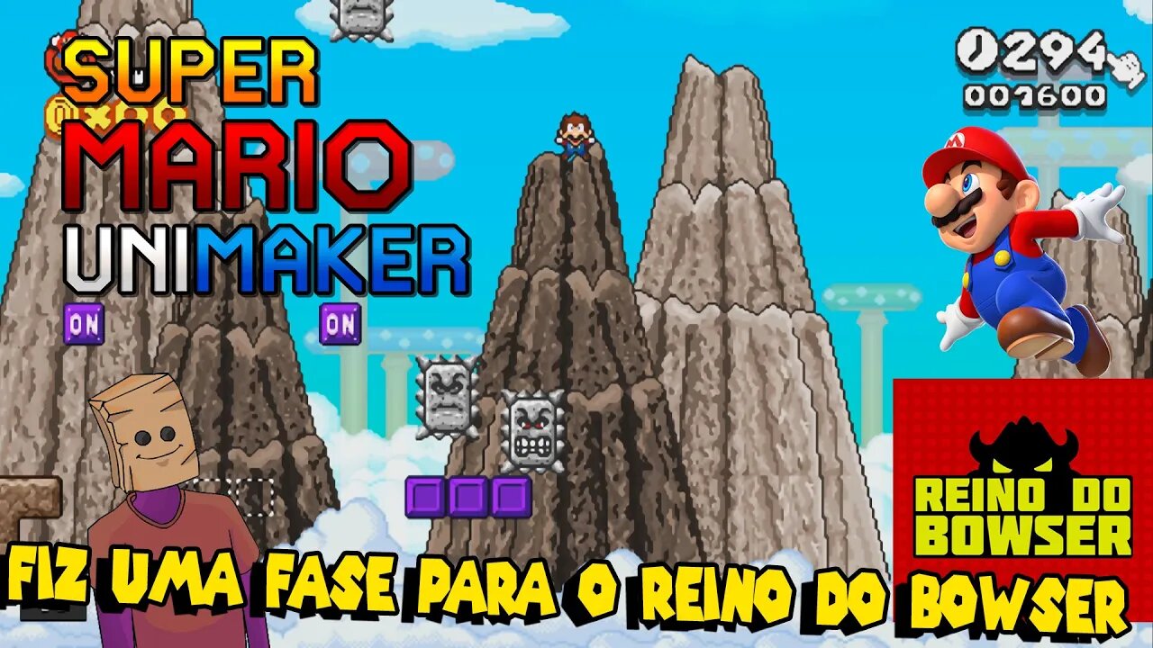 Fiz uma Fase no Super Mario Unimaker para o @Reino do Bowser