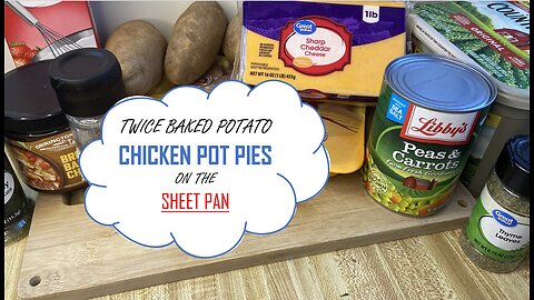 Twice Baked Potato Chicken Pot Pies | EASY Sheet Pan Dinner!