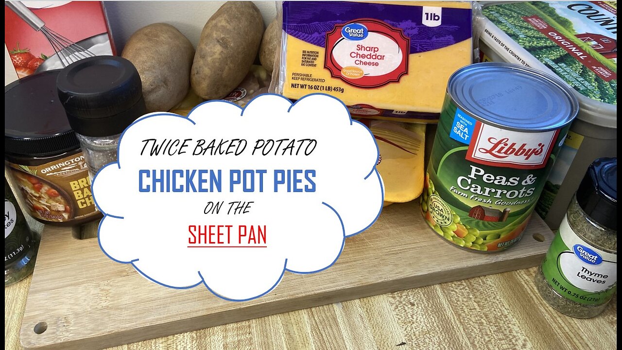 Twice Baked Potato Chicken Pot Pies | EASY Sheet Pan Dinner!