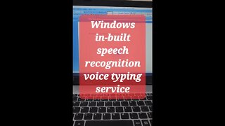 Try Windows in-built speech recognition voice typing service #shorts #youtubeshorts