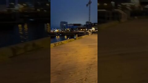 The beautiful Halifax Boardwalk at night