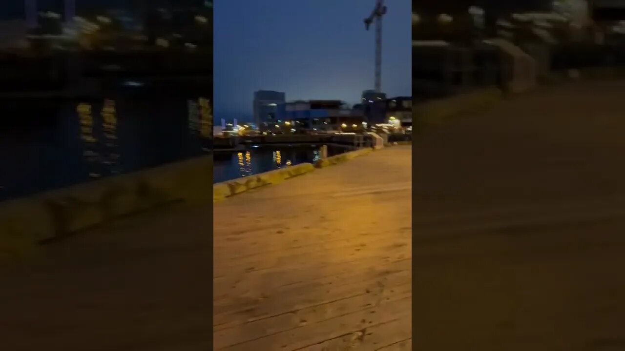 The beautiful Halifax Boardwalk at night