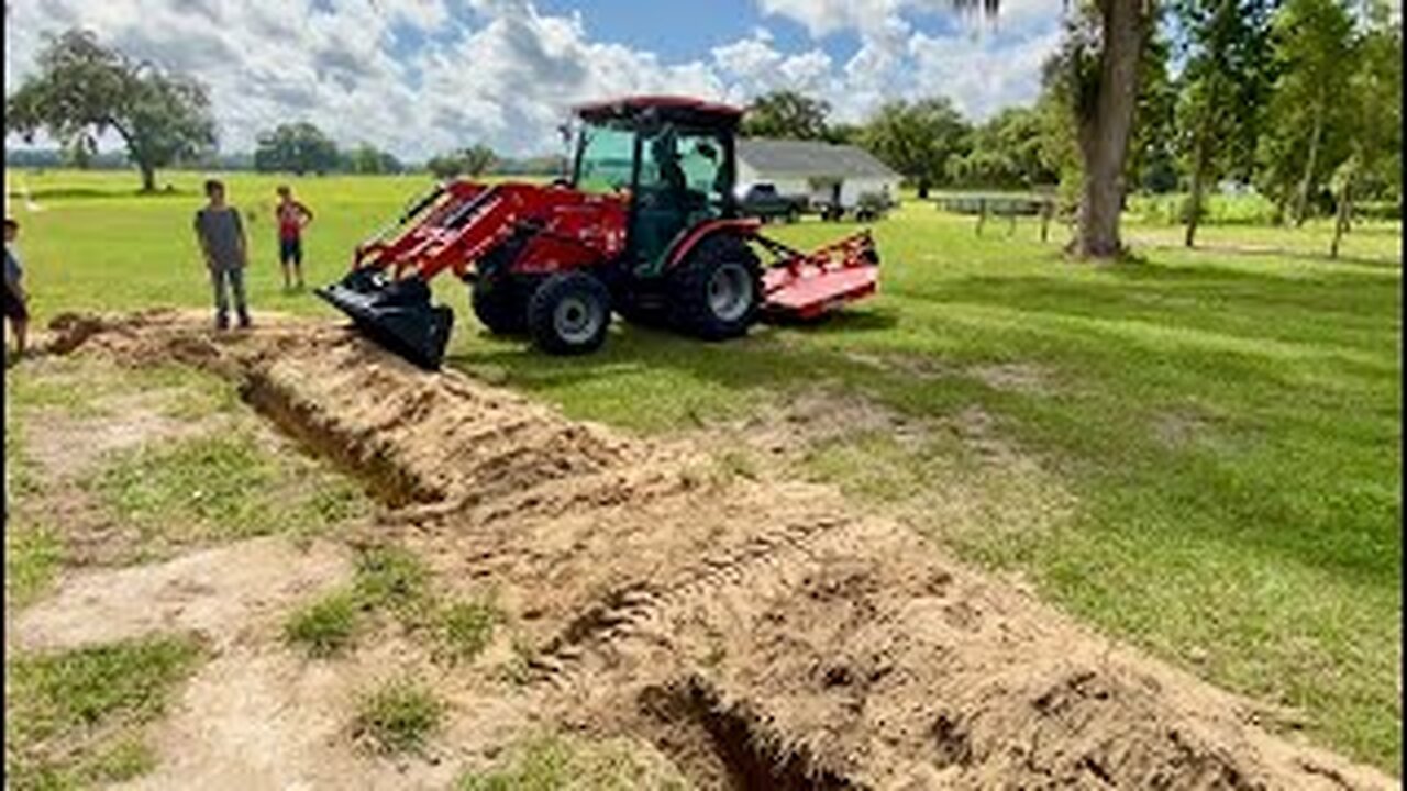 Installing water line, preparing for homestead expansion