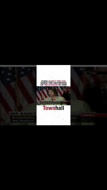 Even Nancy Pelosi knew the definition of recession in 2008 #shorts