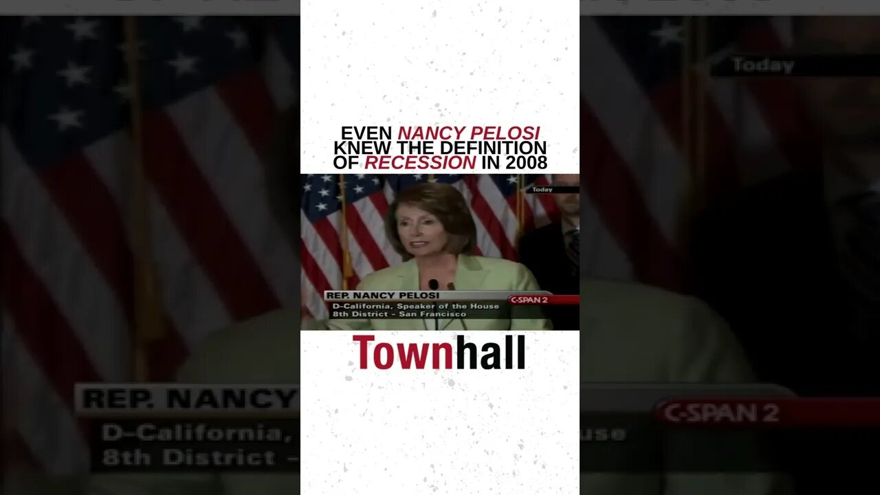 Even Nancy Pelosi knew the definition of recession in 2008 #shorts
