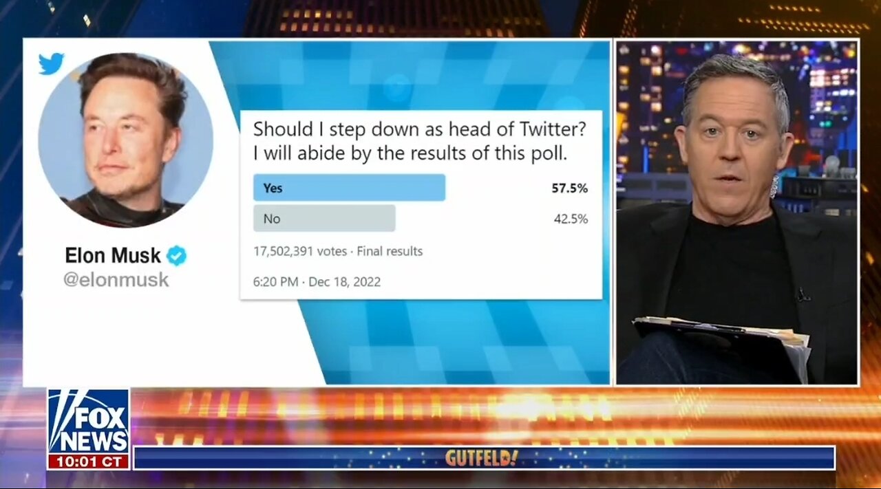 Gutfeld Reveals His Picks To Replace Elon Musk As Twitter CEO
