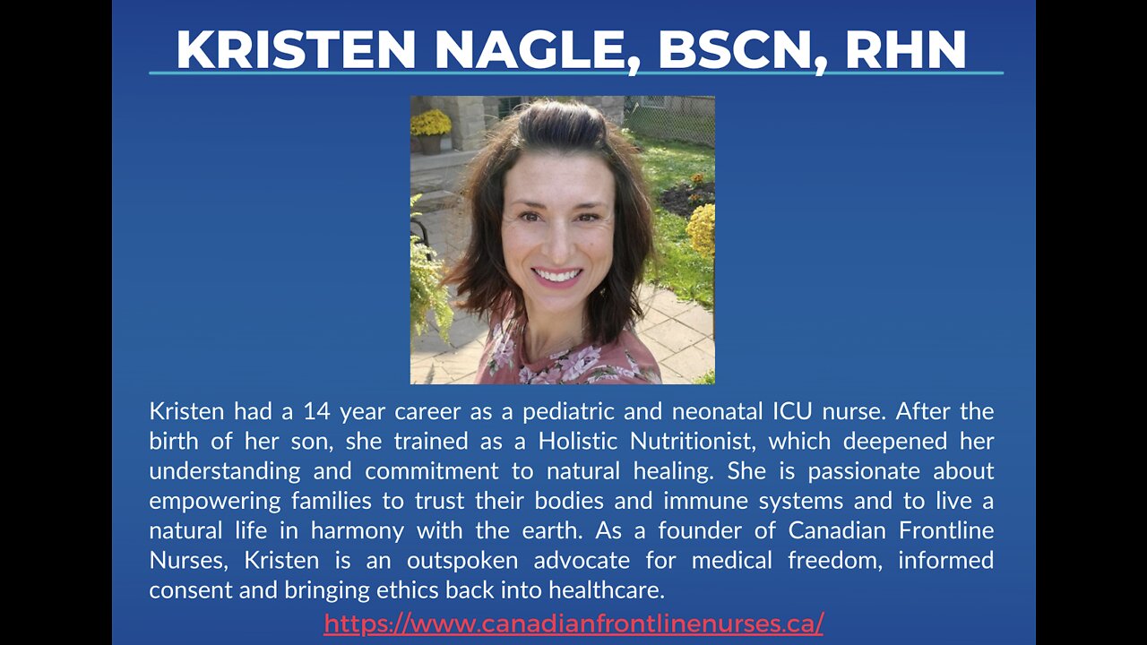 Founder of Canadian Frontline Nurses, Kristen Nagle