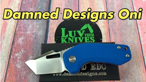 Damned Design Oni / includes disassembly/ small back up edc front flipper !