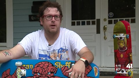 Kansas City man gives custom skateboards to children in low income families, provides mentorship