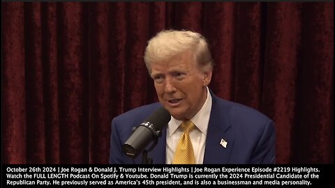 Joe Rogan & Donald J. Trump Interview Highlights | "Elon Is Great. That Guy Is Such a Great Guy. He Is From a Different Planet. He Is the Greatest Guy. He Gave Me the Nicest Endorsement. You Should Do the Same Thing Joe."