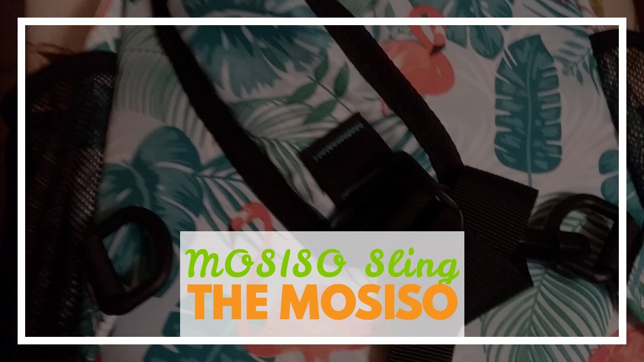 MOSISO Sling Backpack,Travel Hiking Daypack Pattern Rope Crossbody Shoulder Bag, Flamingo