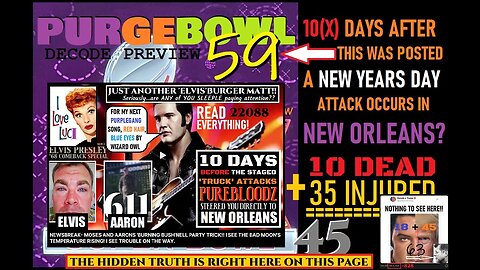 NEW ORLEANS SUPERBAAL 59 PREVIEW- THE PURGEBOWL ON DECK! #ELVISBERGER CRUMBS FED TO YOU LONG AGO BY PUREBLOODZ!