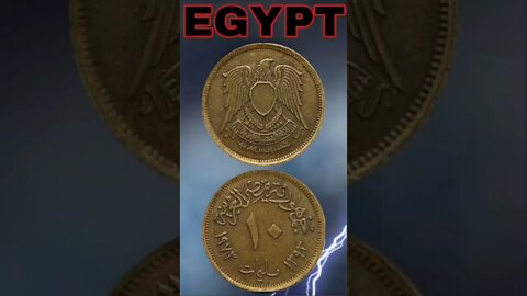Egypt 10 Milliemes 1973.#shorts #education #coinnotesz