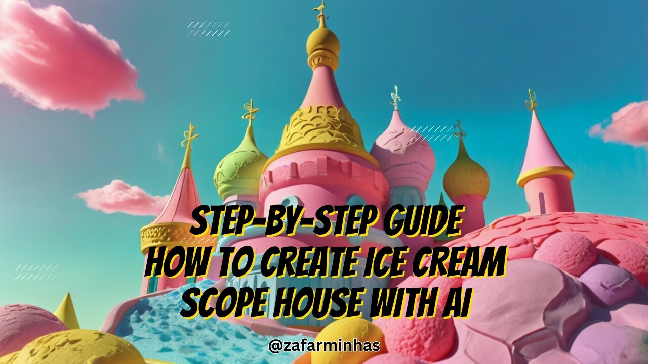 Creating a Whimsical Ice Cream Scoop House with AI | 3D Render Tutorial