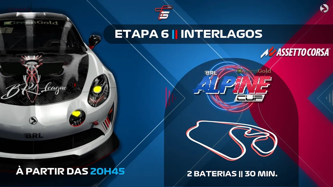 GREENGOLD ALPINE CUP 2022 - 6ª Etapa Temporada 5 - INTERLAGOS - ASSETTO CORSA