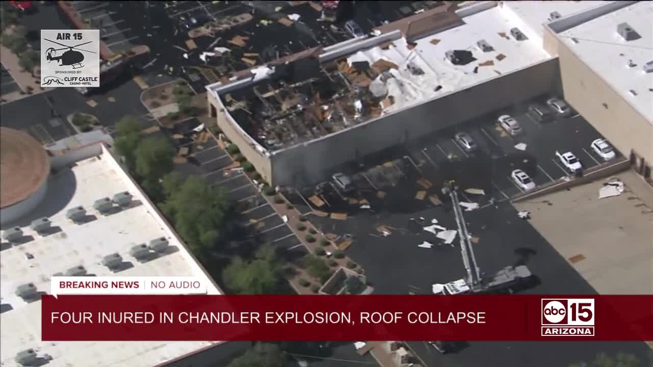 Four injured in explosion, roof collapse at Chandler business