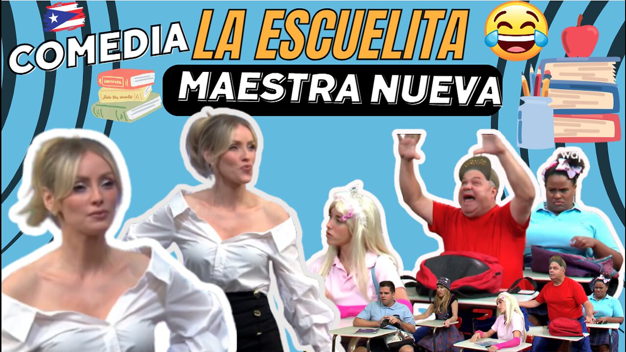 Comedia la ESCUELITA hoy la maestra nueva Natalia Rivera