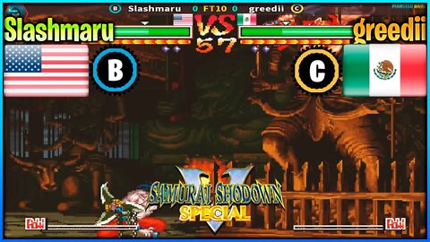 Samurai Shodown V Special (Slashmaru Vs. greedii) [U.S.A Vs. Mexico]