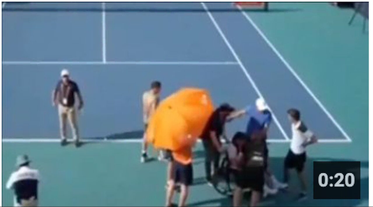 Tennis star Arthur Cazaux FAINTS at Miami Open and is taken off in court in a wheelchair