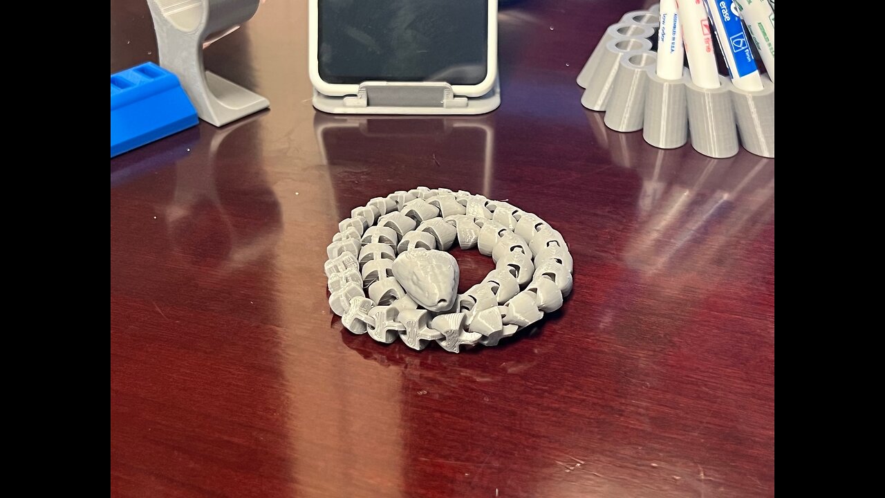 3DGUYS FUN THING TO 3D PRINT ARTICULATING SNAKE 3DPRINT TIMELAPSE