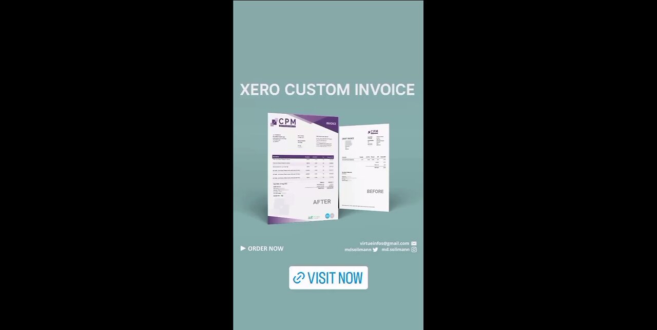 Xero template | Xero invoice template | Xero custom docx