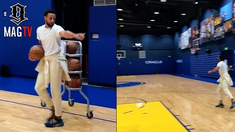 Steph Curry Makes 5 Incredible Overhand Shots In A Row! 😱