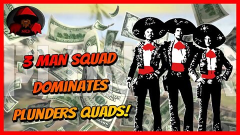 Warzone Plunder 3 Man Squad Dominates Plunder Quads! No Hacking! I don't even have a "left monitor"!