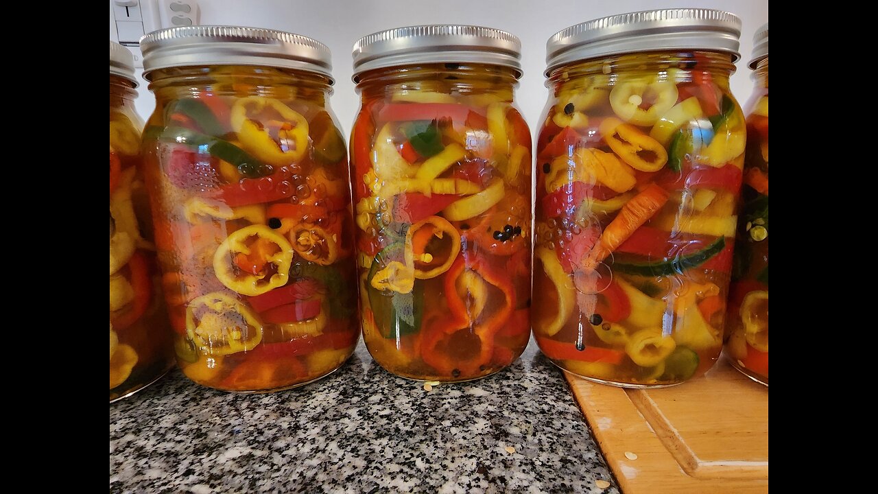 Hot Fridge Pickles. Should be enjoyed along side your Bread & Butter and Dill pickles. Sweet Heat!