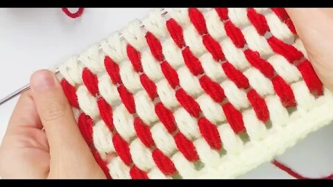 🧶How to crochet Tunisian simple stitch for beginners