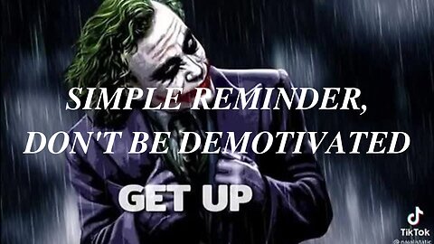 Simple Reminder, GET UP