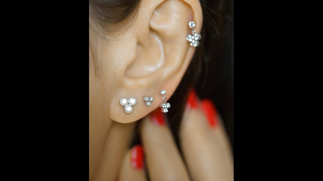 CURATED EAR PIERCING JEWELLERY DIAMOND STUDS